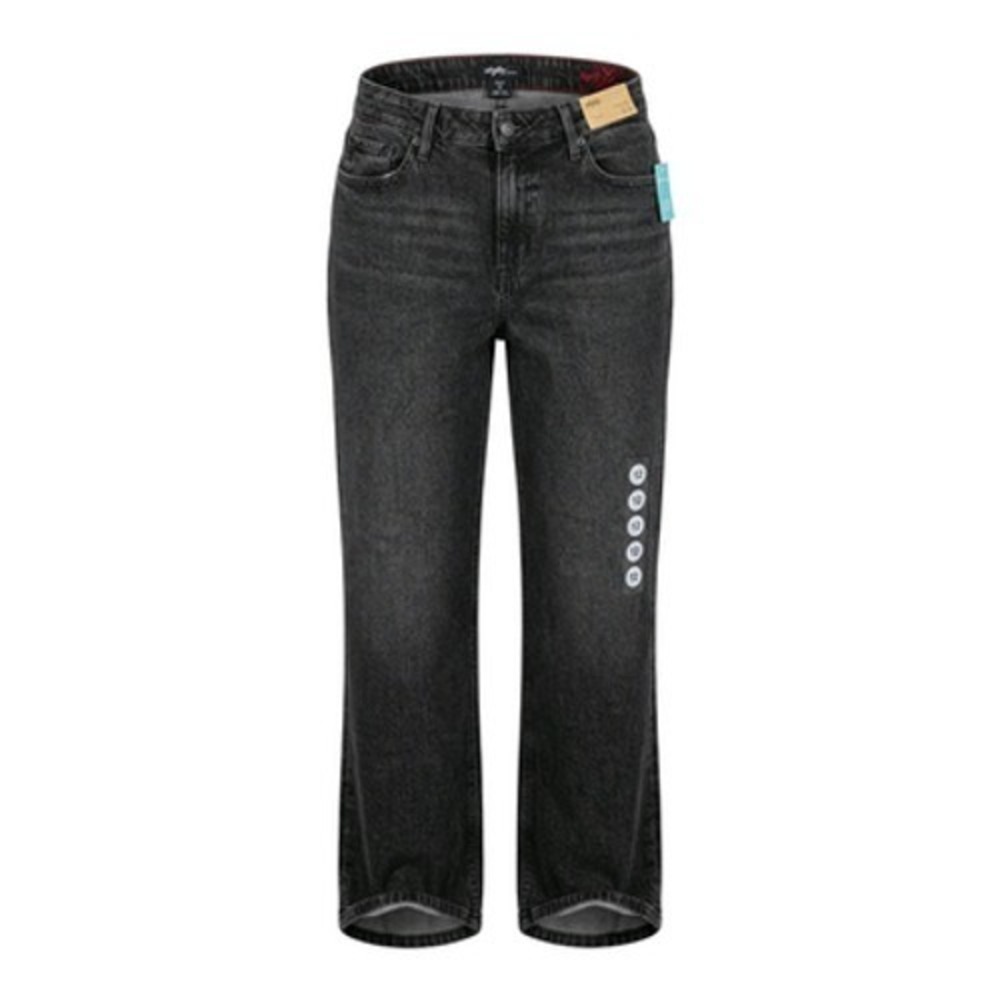 Edgely Jeans Women 12 Gray Relaxed Straight High Rise Comfort Stretch Denim